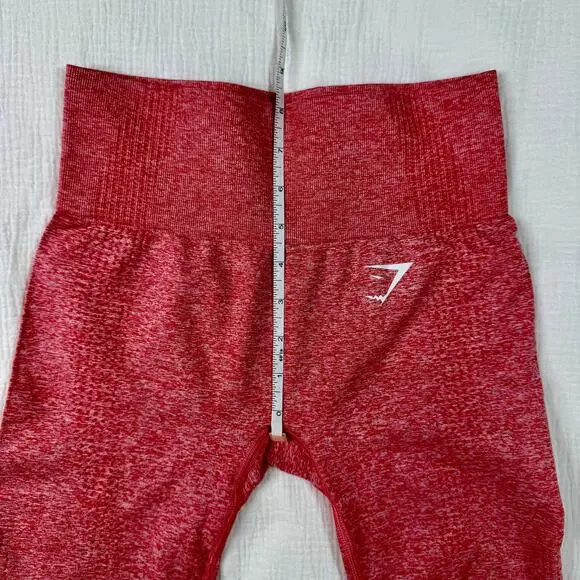 GYMSHARK Vital Seamless Leggings Rose Slate Marl Red Women’s XS NWT Athleisure - Picture 3 of 15